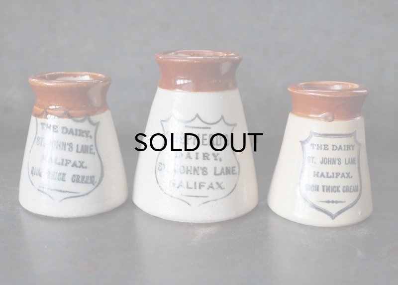 画像5: 【RARE】ENGLAND antique イギリスアンティーク ツートンカラー SHEPHERD’S DAIRY HALIFAX （Mサイズ）陶器ポット 1900's