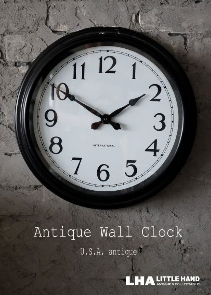 画像1: U.S.A. antique INTERNATIONAL wall clock アンティーク 掛け時計 ヴィンテージ スクールクロック 40.4cm インダストリアル 1934's