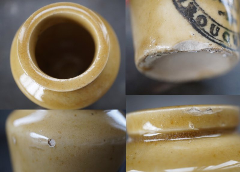 画像4: ENGLAND antique イギリスアンティーク HAILWOOD'S PURE RICH CREAM （Sサイズ）陶器ポット 陶器ボトル 1900's