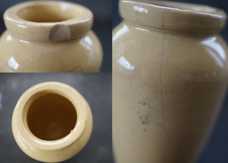 画像4: ENGLAND antique イギリスアンティーク HAILWOOD'S PURE RICH CREAM （Sサイズ）陶器ポット 陶器ボトル 1900's