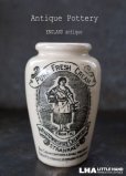 画像1: ENGLAND antique イギリスアンティーク RICH PRESERVED CREAM クリームポット 陶器ポット 陶器ボトル 1900－20's (1)