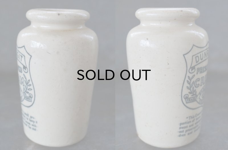 画像2: ENGLAND antique イギリスアンティーク DUNRAGIT PURE CREAM クリーム 陶器ポット 陶器ボトル 1900's