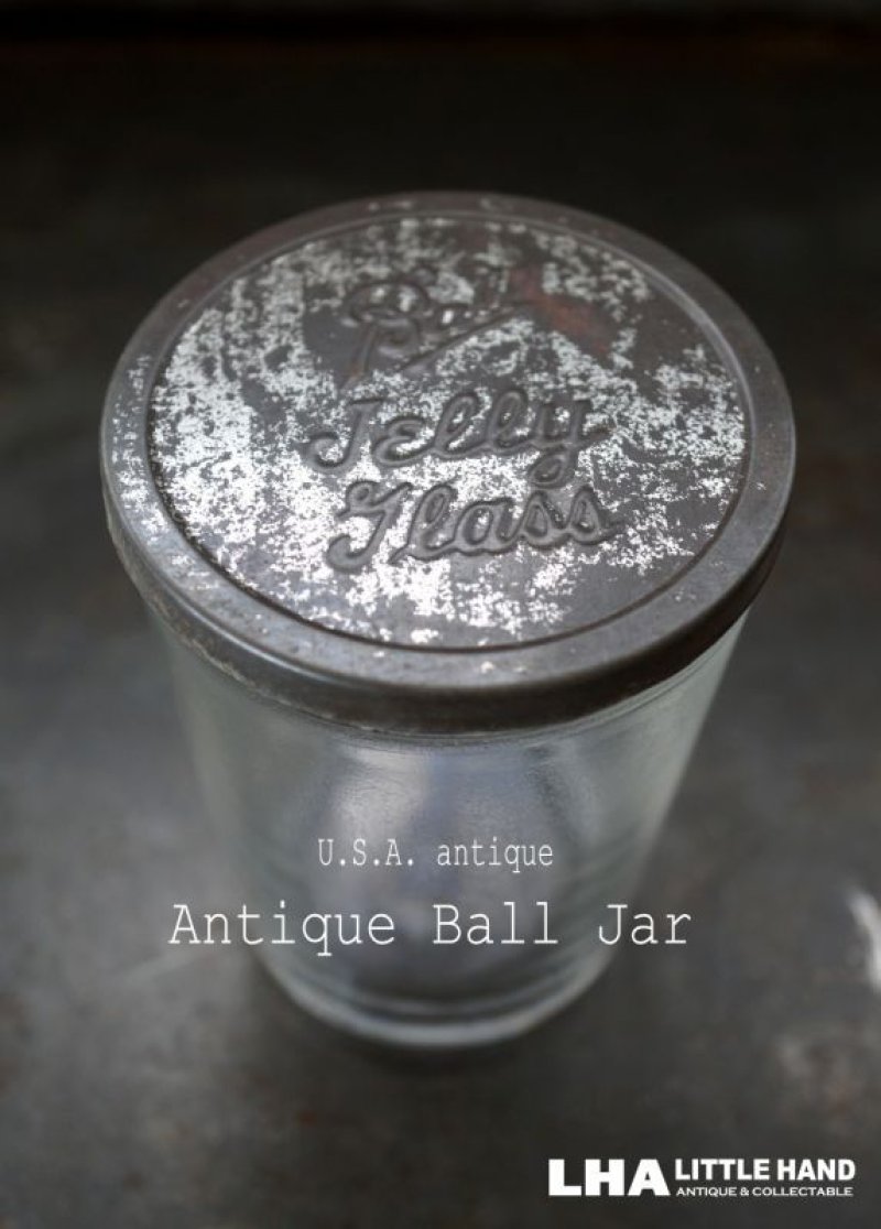 画像1: USA antique アメリカアンティーク BALL JELLY GLASS ジェリーグラス ガラスジャー 1930-60's