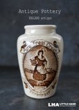 画像1: ENGLAND antique イギリスアンティーク PURE FRESH CREAM クリームポット 陶器ポット 陶器ボトル 1900－20's (1)
