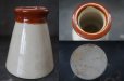 画像4: 【RARE】ENGLAND antique イギリスアンティーク ツートンカラー SHEPHERD’S DAIRY HALIFAX （Mサイズ）陶器ポット 1900's (4)