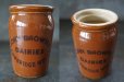 画像2: ENGLAND antique イギリスアンティーク JOHN BROWN'S （Sサイズ）陶器ポット 陶器ボトル 1900's (2)