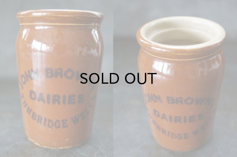 画像2: ENGLAND antique イギリスアンティーク JOHN BROWN'S （Sサイズ）陶器ポット 陶器ボトル 1900's