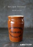 画像1: ENGLAND antique イギリスアンティーク JOHN BROWN'S （Sサイズ）陶器ポット 陶器ボトル 1900's (1)