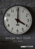 画像1: U.S.A. antique IBM wall clock アンティーク 掛け時計 ヴィンテージ スクール クロック 36cm インダストリアル 1950-60's (1)