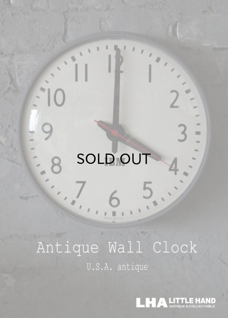 画像1: U.S.A. antique IBM wall clock アンティーク 掛け時計 ヴィンテージ スクール クロック 36cm インダストリアル 1950-60's