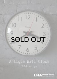 U.S.A. antique SIMPLEX シンプレックス社製 wall clock アンティーク 掛け時計 ヴィンテージ スクール クロック 36cm インダストリアル 1960's