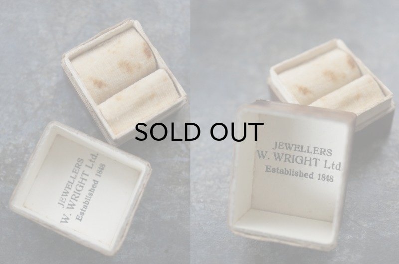画像2: SALE 【50％OFF】 ENGLAND antique イギリスアンティーク クラフト ジュエリーケース 紙箱 ジュエリーボックス リングケース リングボックス アクセサリー 1930-50's