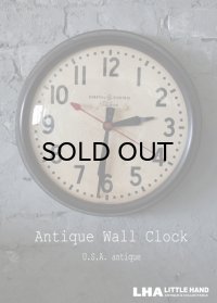 U.S.A. antique GENERAL ELECTRIC×Telechron  wall clock GE アメリカアンティーク ゼネラル エレクトリック ×テレクロン 掛け時計 ヴィンテージ スクール クロック 37cm 1940-50's