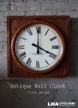 画像1: U.S.A. antiqueThe Standard Electric time co. wall clock アメリカアンティーク 掛け時計 スクール ヴィンテージ クロック 40cm 1920-30's (1)