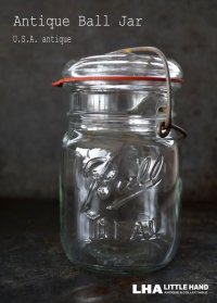 USA antique アメリカアンティーク BALL ジャー ワイヤー付き ガラスジャー (S) ヴィンテージ メイソンジャー 保存瓶 1933－60's