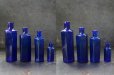 画像4: ENGLAND antique イギリスアンティーク NOT TO BE TAKEN 鮮やかなコバルトブルー ガラスボトル 4本セット ［4・3・2・1/2oz］ ガラス瓶 1900-20's (4)