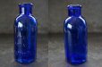 画像2: ENGLAND antique イギリスアンティーク 鮮やかな コバルトブルー ガラスボトル ガラス瓶 1905-15's (2)