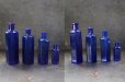 画像3: ENGLAND antique イギリスアンティーク NOT TO BE TAKEN 鮮やかなコバルトブルー ガラスボトル 4本セット ［4・3・2・1/2oz］ ガラス瓶 1900-20's (3)
