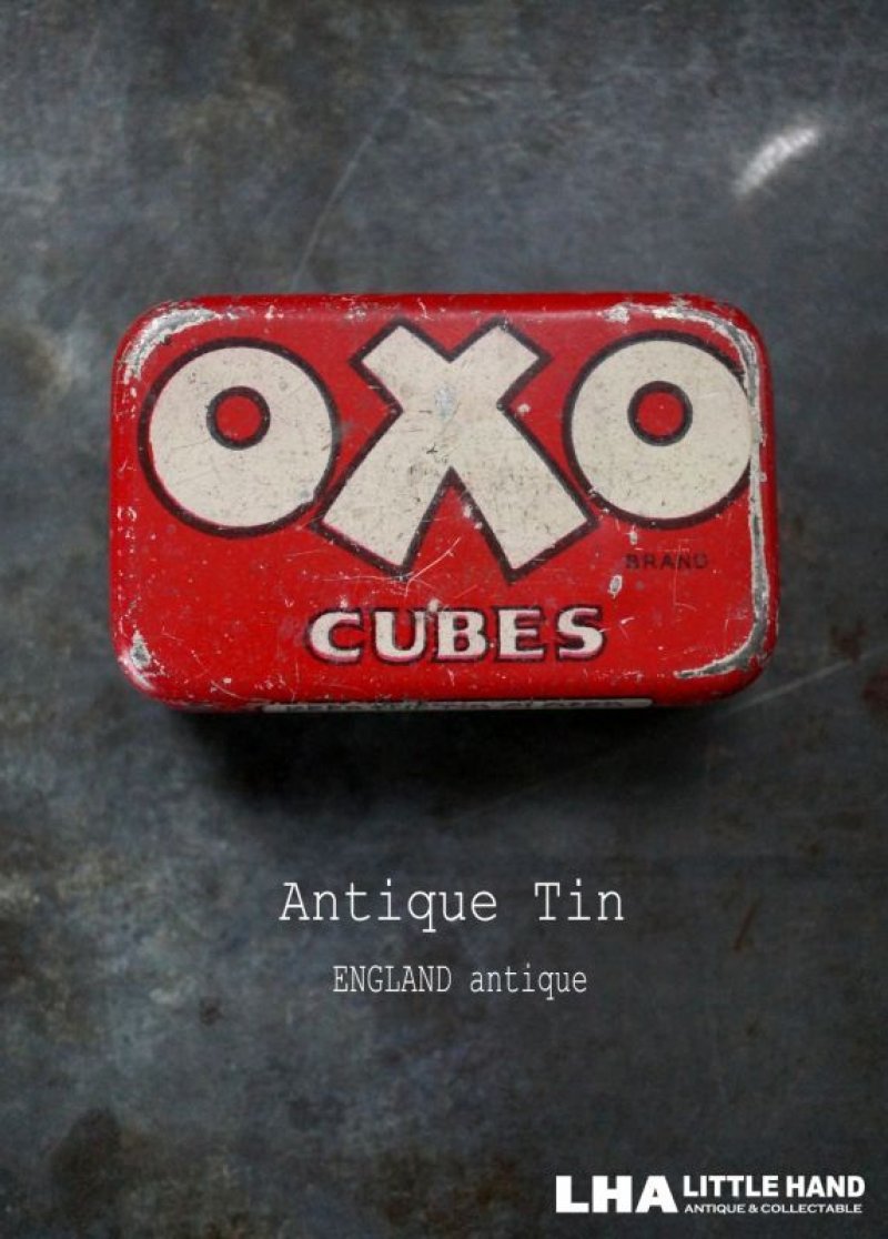 画像1: ENGLAND antique イギリスアンティーク 小さな OXO オクソ缶 1930's
