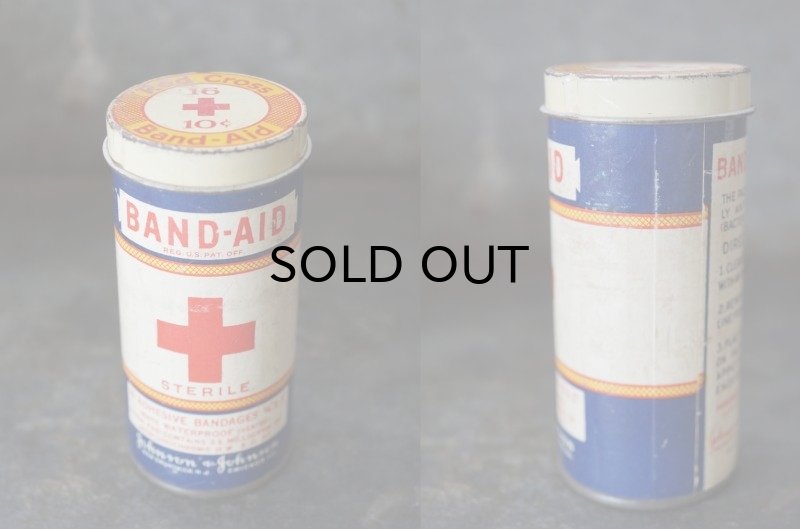 画像2: 【RARE】USA antique アメリカアンティーク ジョンソン&ジョンソン BAND-AID バンドエイド缶 紙筒 ヴィンテージ ブリキ缶 缶 1920-30's 