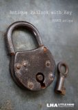 画像2: FRANCE antique フランスアンティーク パドロック 鍵付 ヴィンテージ 南京錠 1920-40's (2)