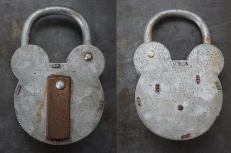 画像3: FRANCE antique フランスアンティーク クマ型 パドロック 鍵付 ヴィンテージ 南京錠 1930-60's