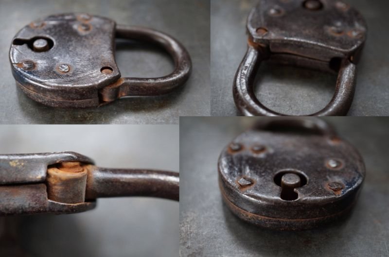 画像4: FRANCE antique フランスアンティーク パドロック 鍵付 ヴィンテージ 南京錠 1920-40's