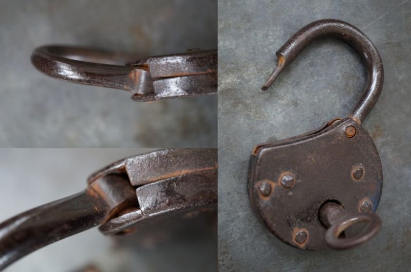画像5: FRANCE antique フランスアンティーク パドロック 鍵付 ヴィンテージ 南京錠 1920-40's