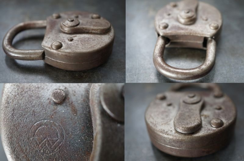 画像3: FRANCE antique フランスアンティーク パドロック 鍵付 ヴィンテージ 南京錠 1930-60's