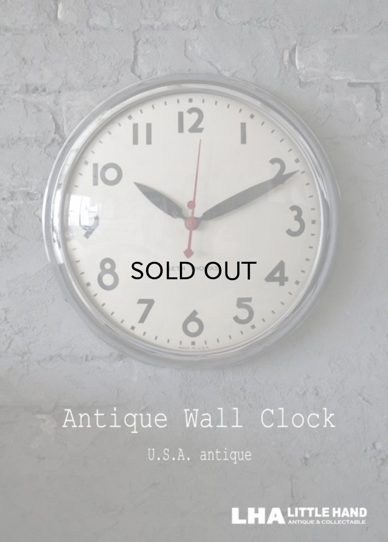画像1: U.S.A. antique SETH THOMAS wall clock アメリカアンティーク 掛け時計 スクール ヴィンテージ クロック 38cm 1940-50's