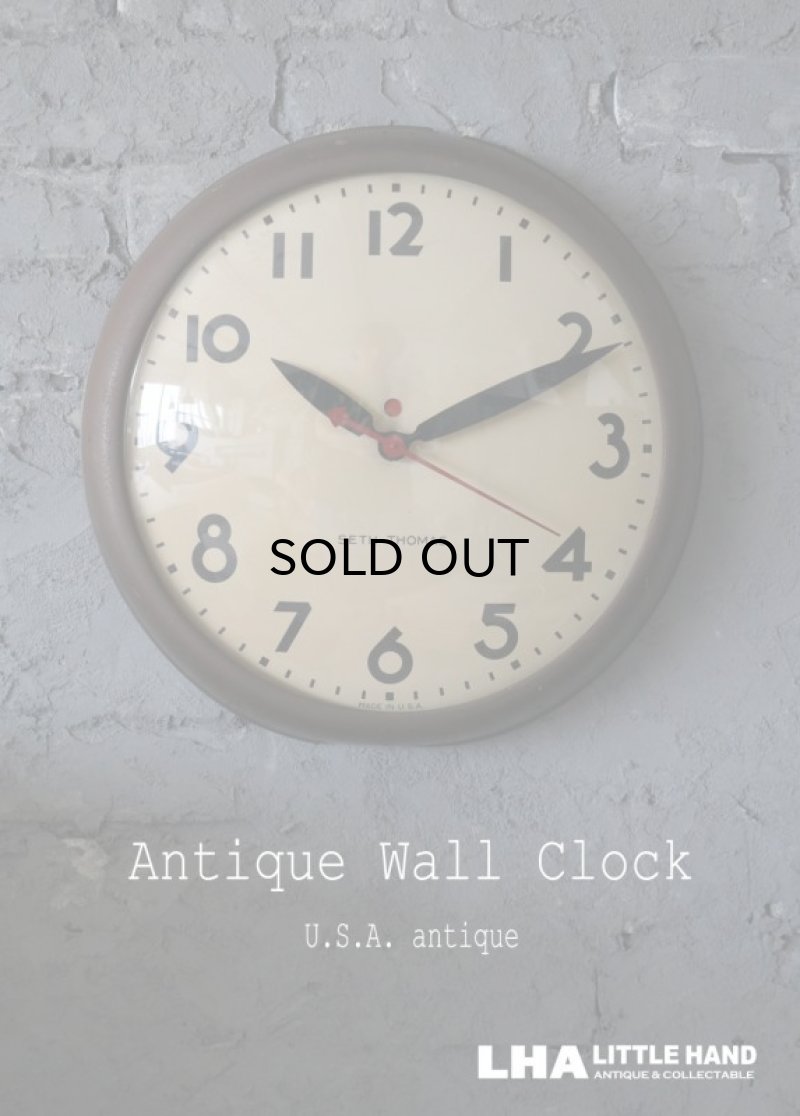 画像1: U.S.A. antique SETH THOMAS wall clock アメリカアンティーク 掛け時計 スクール ヴィンテージ クロック 38cm 1940's