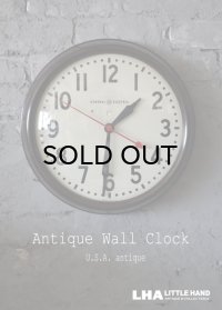 U.S.A. antique GENERAL ELECTRIC wall clock GE アメリカアンティーク ゼネラル エレクトリック 掛け時計 ヴィンテージ スクール クロック 37cm 1940-50's