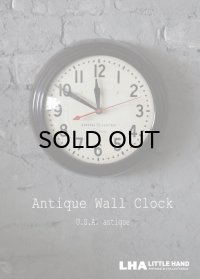 U.S.A. antique GENERAL ELECTRIC ×Telechron wall clock GE アメリカアンティーク ゼネラル エレクトリック ×テレクロン 掛け時計 スクール ヴィンテージ クロック 27.5cm 1950's