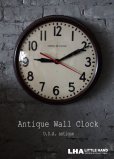 画像1: U.S.A. antique GENERAL ELECTRIC wall clock GE アメリカアンティーク ゼネラル エレクトリック 掛け時計 ヴィンテージ スクール クロック 特大45cm 1950's (1)
