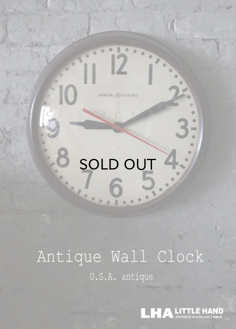 画像1: U.S.A. antique GENERAL ELECTRIC wall clock GE アメリカアンティーク ゼネラル エレクトリック 掛け時計 ヴィンテージ スクール クロック 特大45cm 1950's