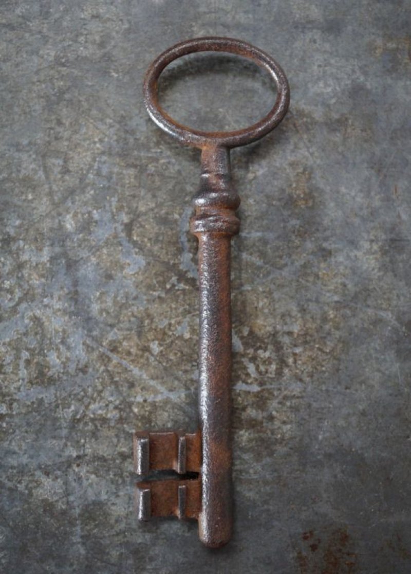 画像2: FRANCE antique KEY フランスアンティークキー 大きな鍵 H10.4cm 1890-1920's