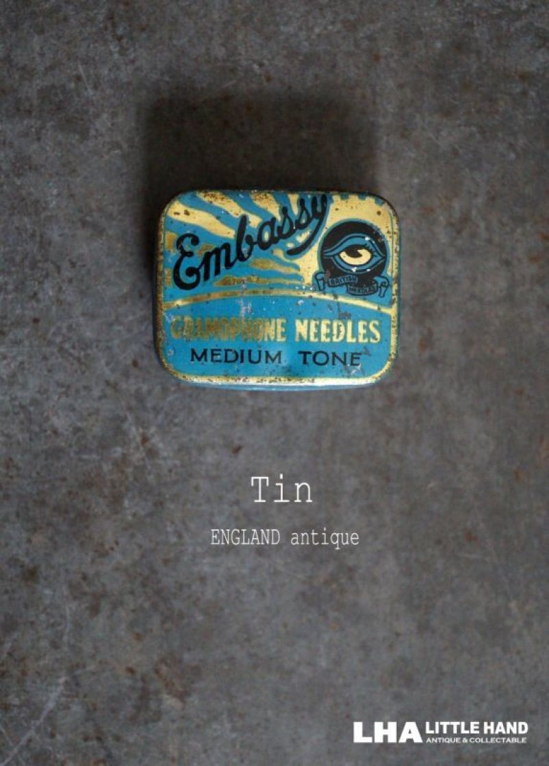 画像1: ENGLAND antique イギリスアンティーク ニードル缶 ティン缶 ヴィンテージ ブリキ缶1900-30's 