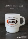 画像1: U.S.A. vintage アメリカヴィンテージ 【Fire-king】ファイヤーキング　A&W カナダ マグ マグカップ 1960-76's (1)