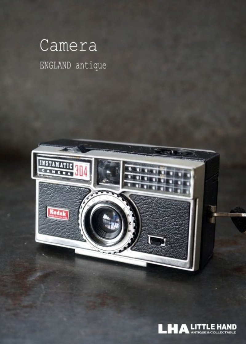 画像1: ENGLAND antique イギリスアンティーク KODAK INSTAMATIC CAMERA 304 コダック カメラ ケース付き ヴィンテージ 1960's 