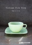 画像1: U.S.A. vintage ヴィンテージ 【Fire-king】 ファイヤーキング ジェダイ チャーム カップ＆ソーサー 1950－56's (1)