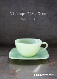 U.S.A. vintage ヴィンテージ 【Fire-king】 ファイヤーキング ジェダイ チャーム カップ＆ソーサー 1950－56's