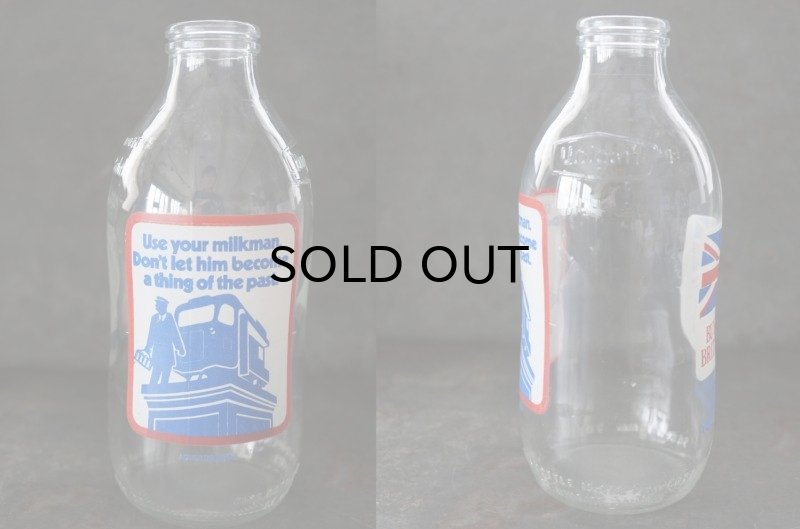 画像2: ENGLAND antique イギリスアンティーク アドバタイジング ガラス ミルクボトル ミルク瓶 牛乳瓶 ヴィンテージ 1970-80's