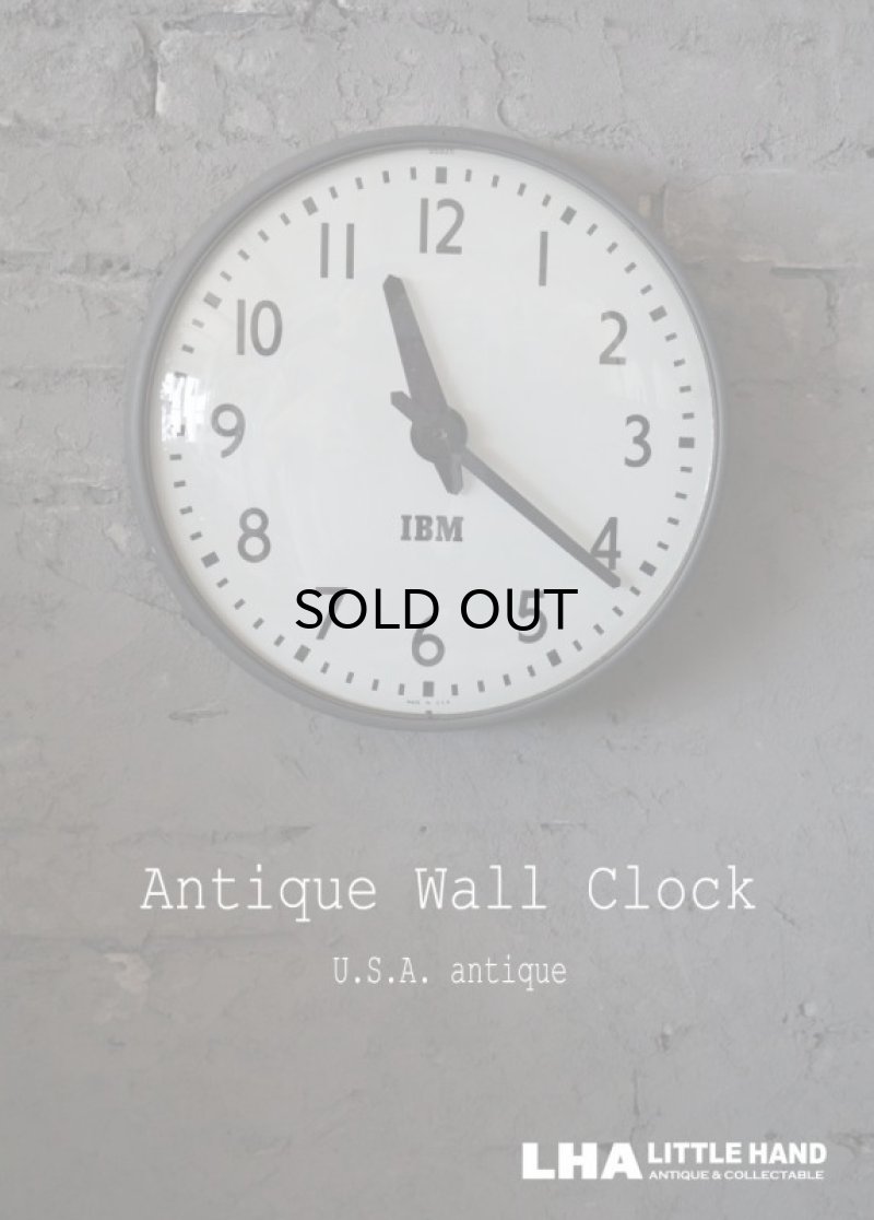 画像1: U.S.A. antique IBM wall clock アメリカアンティーク 掛け時計 ヴィンテージ スクール クロック 36cm インダストリアル 1950-60's