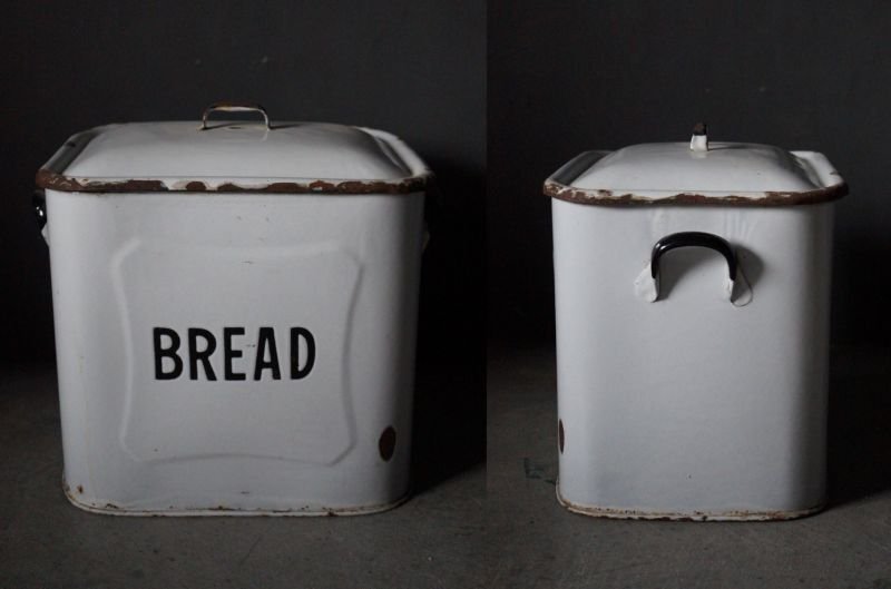 画像2: ENGLAND antique BREAD BIN イギリスアンティーク ホーロー ブレッド缶 BREAD 1920-30's