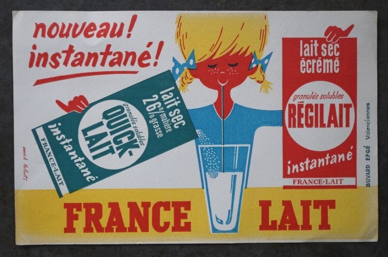 画像1: FRANCE antique フランスアンティーク BUVARD ビュバー FRANCE-LAIT ヴィンテージ 1950-70's
