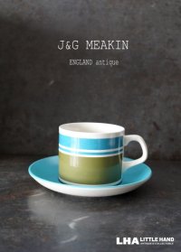 ENGLAND antique J＆G MEAKIN 【ELITE】 イギリスアンティーク カップ＆ソーサー C&S 1960-70's ヴィンテージ カップ 