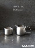 SALE【30％OFF】ENGLAND antique OLD HALL Connaught イギリスアンティーク オールドホール シュガーボウル 6oz＆ミルクジャグ 1/2pt　ヴィンテージ［マット仕上げ］ 1950-60's