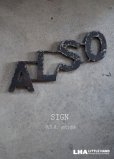 画像1: USA antique WAGNER SIGN【ALSO】アメリカアンティーク メタル アルファベット レターサイン 1930-60's (1)