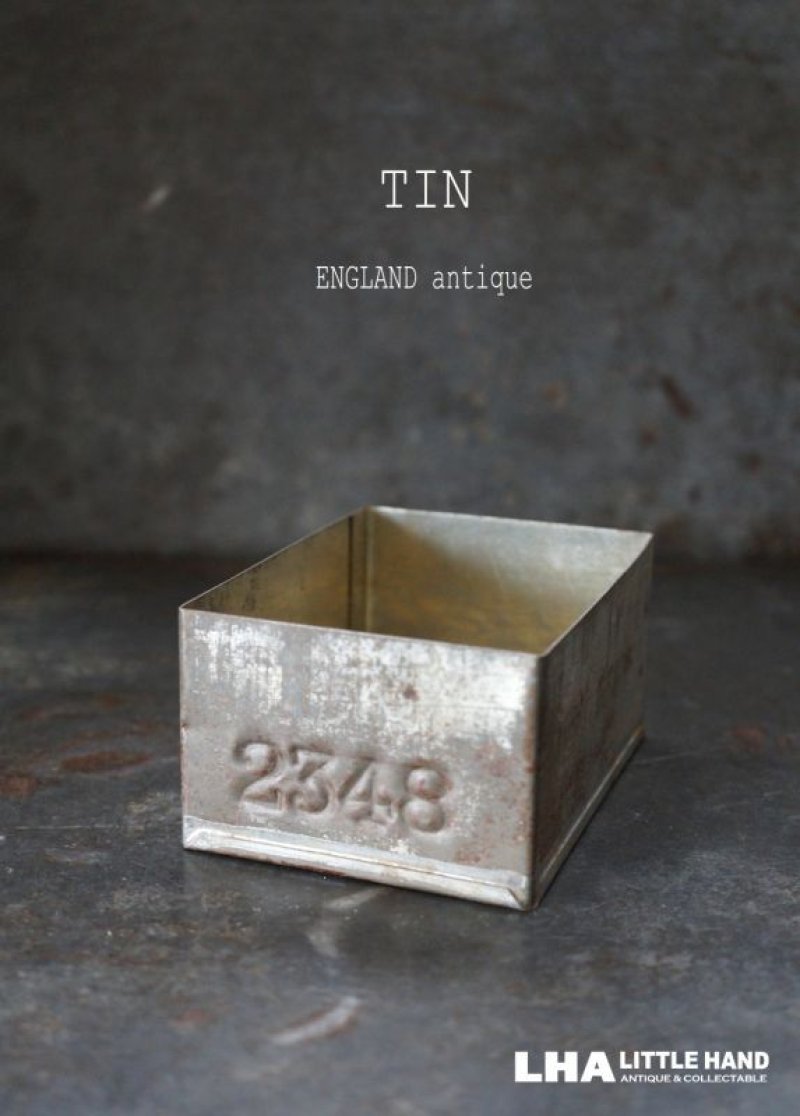 画像1: ENGLAND antique TEA TIN イギリスアンティーク ナンバー入 紅茶缶 サンプル ティン缶 ブリキ缶 1920-30's 