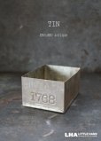 画像1: ENGLAND antique TEA TIN イギリスアンティーク ナンバー入 紅茶缶 サンプル ティン缶 ブリキ缶 1920-30's  (1)